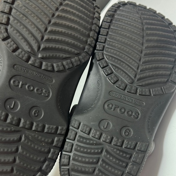 CROCS Black and Silver Slippers with Ventilation Holes - Picture 6 of 7